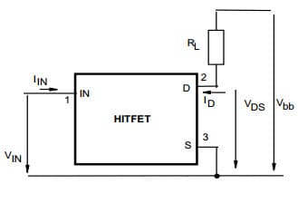 Typical Application Circuit for BTS 3110 N Smart Low side Power Switch