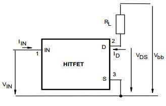 Typical Application Circuit for BTS 118 D Smart Low Side Power Switch