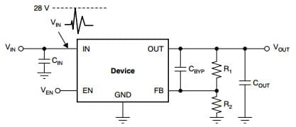 Typical Application Circuit for TPS7A42 Post DC/DC Converter Regulation for High-Performance Analog Circuitry