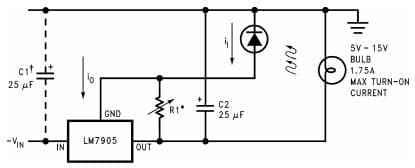 Typical Application Circuit for LM7912 Light Controller Using Silicon Photo Cell