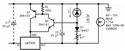 Typical Application Circuit for LM7905 High-Sensitivity Light Controller