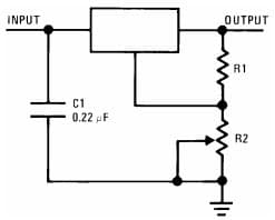 Typical Application for LM340A 3-Terminal Adjustable Output Regulator