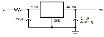 Typical Application for LM340A 3-Terminal Fixed Output Positive Voltage Regulator