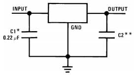 Typical Application for LM340A 3-Terminal Fixed Output Voltage Regulator