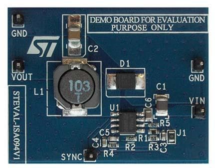 STEVAL-ISA094V1, Demonstration Board using L7981, 3 A step-down switching power supply in an HSOP8 package