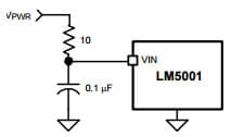 Typical Application Circuit for LM5001 High Voltage Switch Mode Regulator for Input Transient Protection