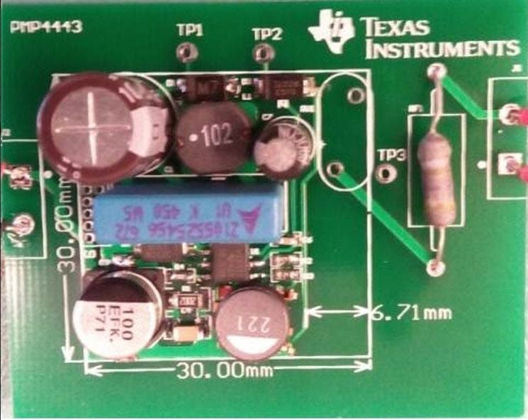 PMP4443, Universal AC input 20V/100mA Non-isolated High-side Buck Converter Reference Design