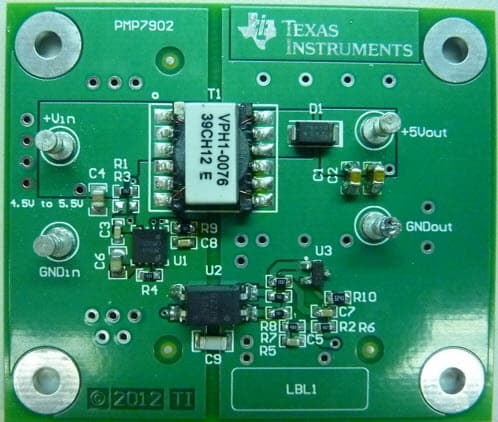 PMP7902, 1.25W Isolated Flyback Converter for Analog/Digital Power