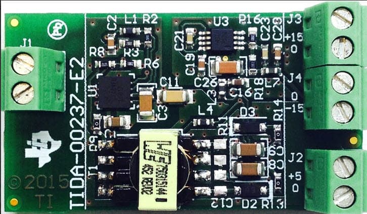 TIDA-00237, Ultra-Small 1W, 12V - 36V ISO Power Supply for Analog Prog Logic Controller Modules Reference Design