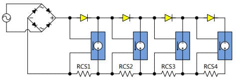 MAP9004, Typical Application Circuit using the MAP9004 High Voltage AC LED Driver for 4-CH Solution Composited