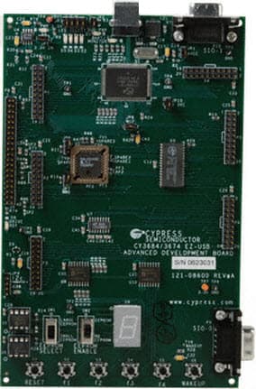 CY3674, EZ-USB FX1 Development Kit (DVK) is a good starting point for developing an EZ-USB based on FX2LP 8051 MCU