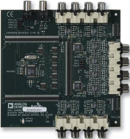 ADZS-BFAUDIO-EZEXT, ADSP-BF533/ADSP-BF537/ADSP-BF561 Audio EZ-Extender Daughter Board for EZ-KIT Lite Evaluation System based on Blackfin Digital Signal Processors (DSPs)