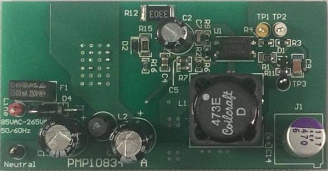 PMP10834, 85-265 Vin, 5 Vout, 1 About, AC-DC Fly-Buck Converter Reference Design