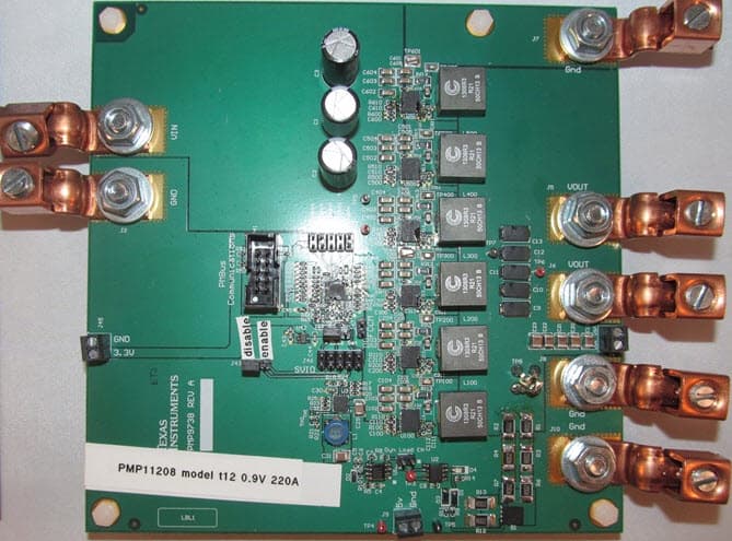 PMP11208, High Density 900mV, 220A, 6 Phase DC-DC Buck Converter with PMBUs Interface Reference Design