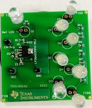 TIDA-00526, Reference Design Using LP38693 LDO for LED Control and Brightness Matching