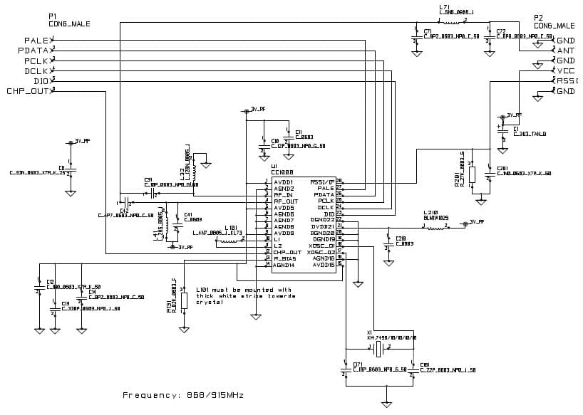 CC1000PP_REFDES, CC1000 Plug/Play Reference Design for CC1000 868 - 915 MHZ RF Transceiver