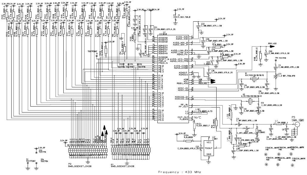 CC1010EM_REFDES, CC1010EM Reference Design for CC1010 433-MHz RF Transceiver