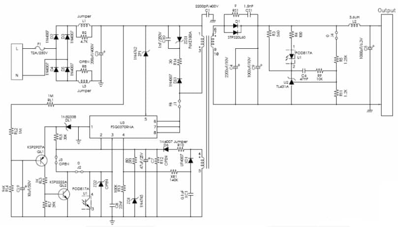 RD-511, Reference Design Using FSQ0370RNA Power Switch for Auxiliary Power applications