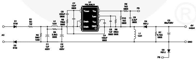 RD-L044, Reference Design Using FSL306LRN AC to DC Buck Converter for Buck-Boost applications