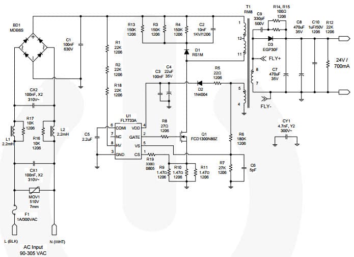 RD-410, Reference Design Using FL7733A LED Driver for LED Driver applications