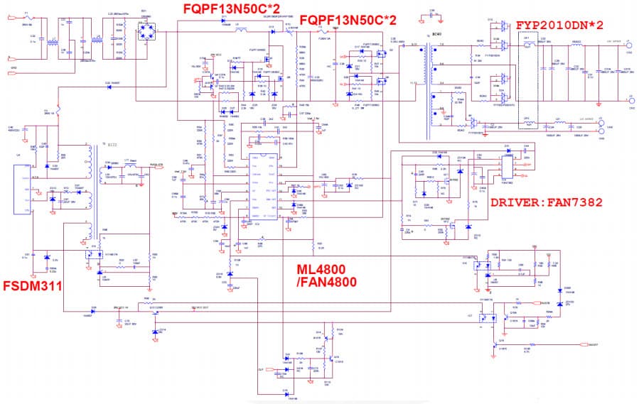 RD-498, Reference Design Using FAN4800AUN PFC auxiliary power supply for auxiliary power applications