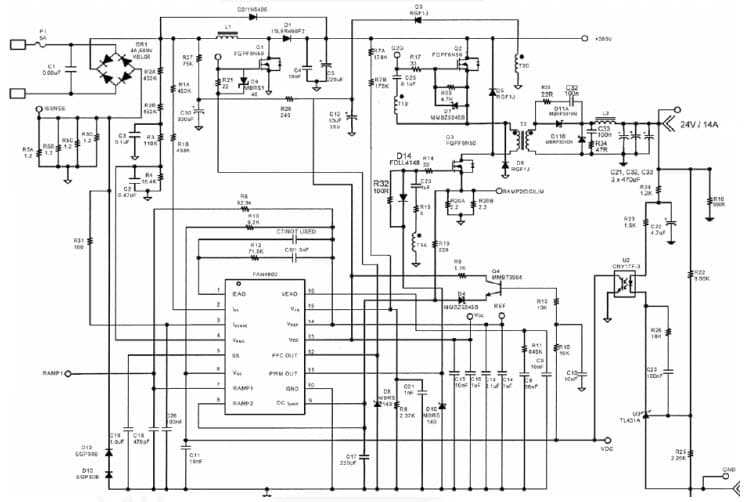 RD-415, Reference Design Using FAN4800AU PFC Auxiliary Power for Power Supplies applications