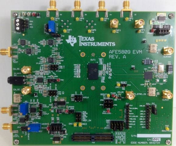 AFE5809EVM, Evaluation Module for AFE5809 highly integrated Analog Front-End (AFE) solution specifically designed for ultrasound systems