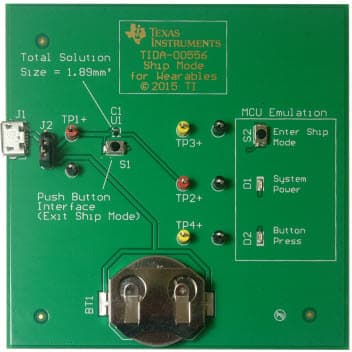 TIDA-00556, Load Switch Based Ship Mode Reference Design for Wearables