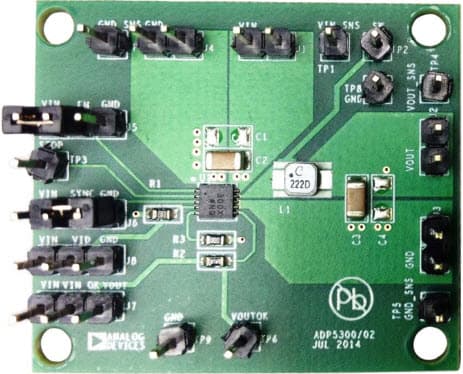 ADP5300-EVALZ, Evaluation Board Evaluating the ADP5300 50mA/500mA, High Efficiency, Ultra Low Power Step-Down Regulator