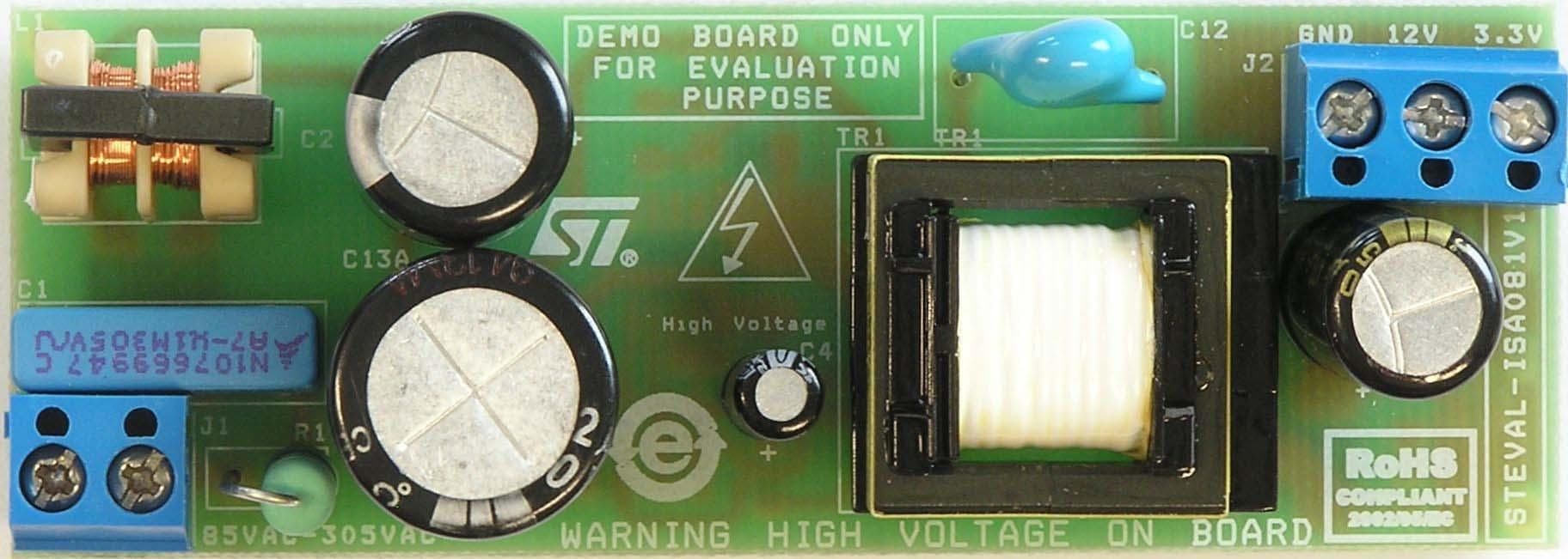 12 V /1 A SMPS wide range demonstration board based on the VIPER26