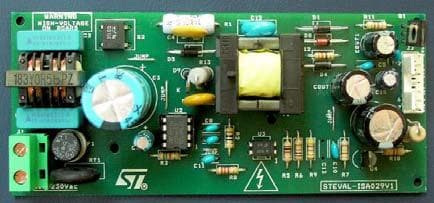 STEVAL-ISA029V1, Compact power supply for DVD/set top box evaluation board with three Vout (-30 V, +3.3 V, +12 V)