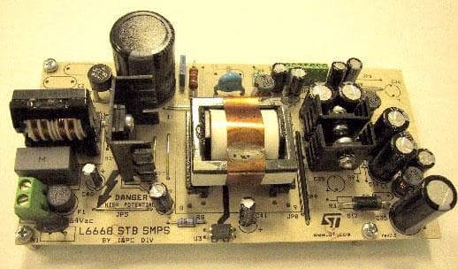 EVAL6668-STB, Evaluation Board for the L6668 high performance, flyback converter for Set-Top boxes and PVRs