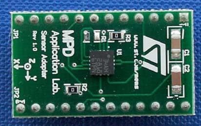 STEVAL-MKI015V1, LIS344ALH Adapter Board for a Standard DIL24 Socket