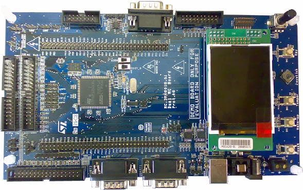 High density dual motor control demonstration board based on the STM32F103ZE microcontroller