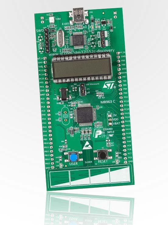 STM32L152CDISCO, Discovery kit for the STM32 L1 series - with STM32L152RCT6 Microcontroller