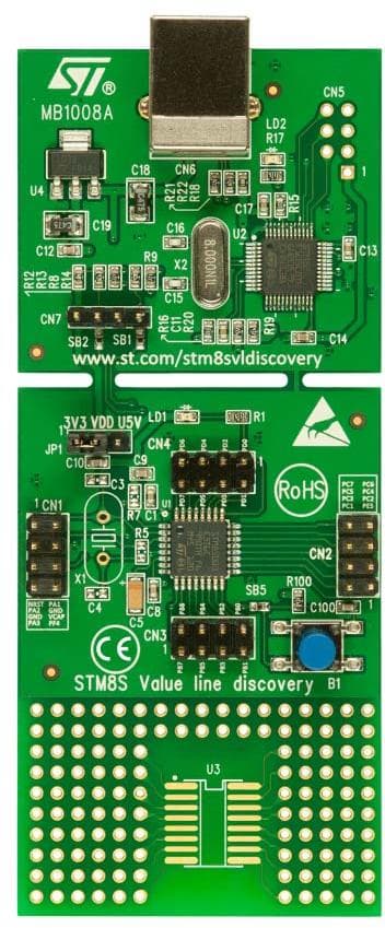 STM8SVLDISCOVERY, Discovery kit for STM8S Value Line - with STM8S003K3 MCU