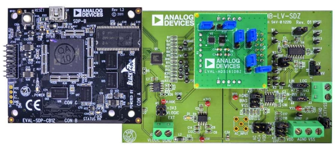 EVAL-AD5161DBZ, Evaluation board used in conjunction with low voltage digiPOT motherboard, Multiple test circuits