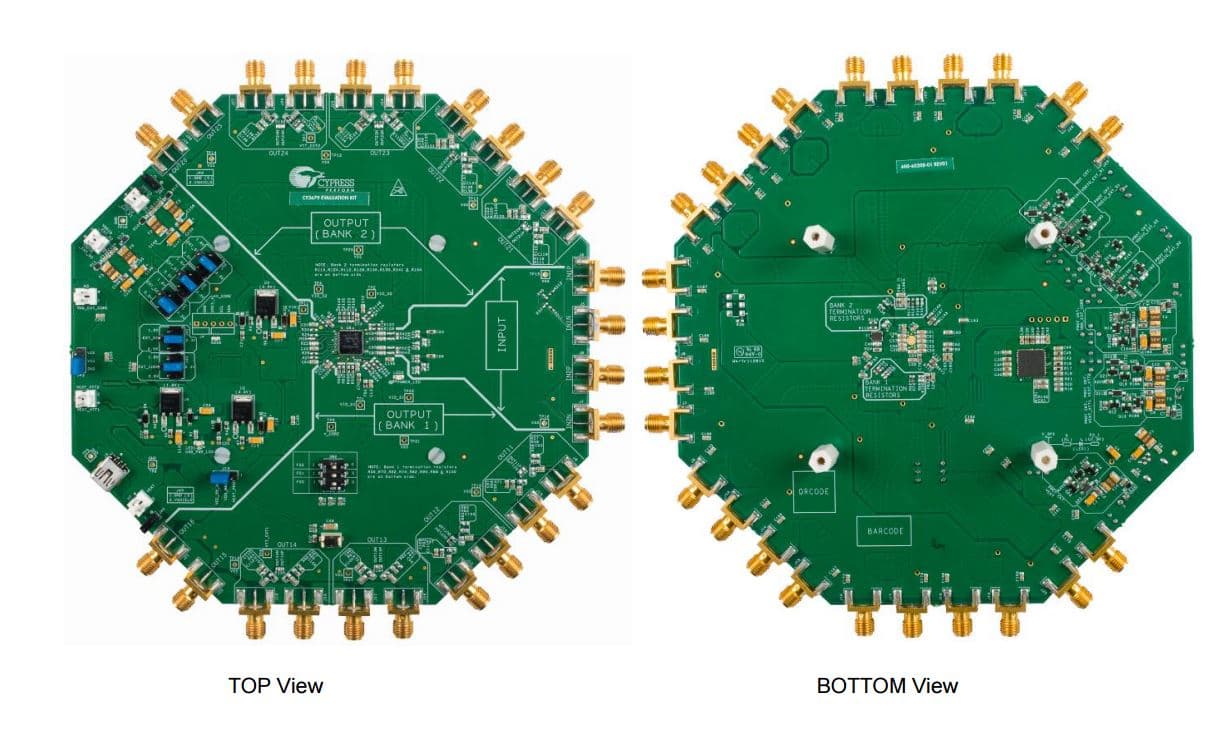 CY3679 EVK, Evaluation Kit to evaluate the CY3679, 4-PLL High performance Clock Generator