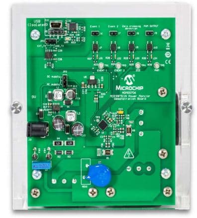 ADM00706, Demonstration Board Using MCP39F511N Power Monitor