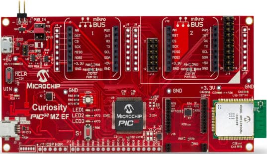 DM320104, PIC32MZ EF Curiosity Development Board Using PIC32MZ2048EFM100 MCU