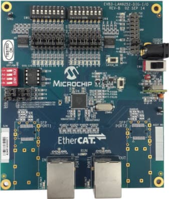 EVB-LAN9252-DIGIO, EtherCAT Slave Controller Evaluation Kit based on LAN9252 with DIG-IO PDI Interface