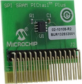 AC164151, SPI SRAM PICtail Development Board with Battery Backup