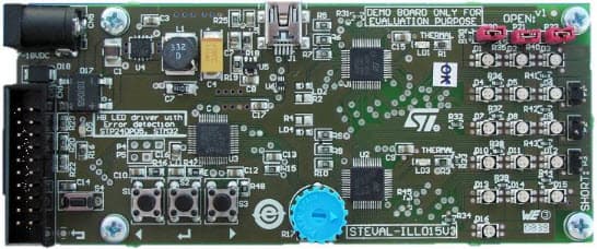 STEVAL-ILL015V3, Evaluation Board based on the LED2472G HB LED Driver with Diagnostic