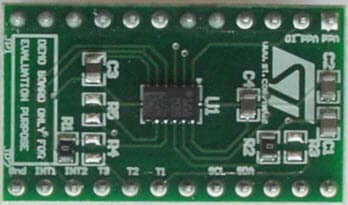 STEVAL-MKI106V1, LSM303DLHC Adapter Board designed to be plugged into a Standard DIL24 Socket