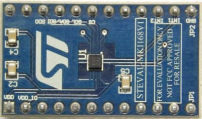 STEVAL-MKI168V1, IIS2DH Adapter Board for a standard DIL24 Socket