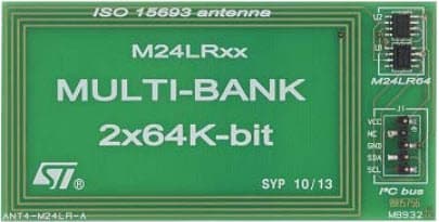 ANT4-M24LR-A, 2 x 64 Kbit Multibank Antenna Reference Design Board for the M24LR64-R Dual Interface EEPROM