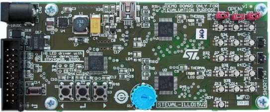 STEVAL-ILL015V2, Evaluation Board based on the LED2472G and STM32 HB LED Driver with Diagnostics