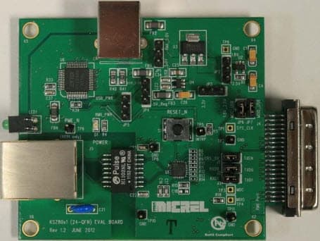 KSZ8081RNA-EVAL, Evaluation Board for KSZ8081RNA 10Base-T/100Base-TX PHY Transceiver