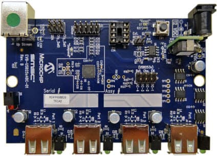 EVB-USB2534BC, Evaluation Board for USB2534 4-Port USB 2.0 Hub with Battery Charging