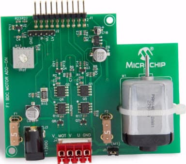 DM164130-6, F1 LV Evaluation Platform Motor Control BDC Add-Ons based on PIC16LF MCUs